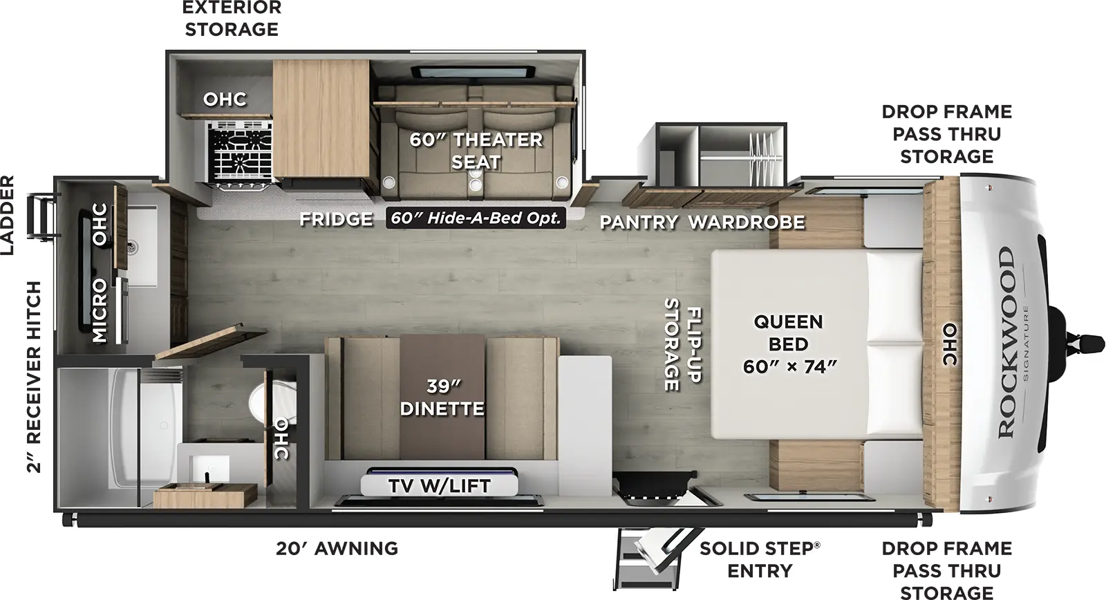 Rockwood Mini Lite 2522FB Floorplan